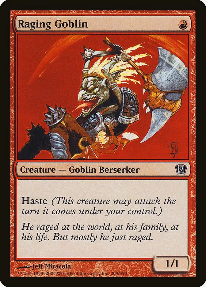2005 Ninth Edition Raging Goblin #209★ common card image