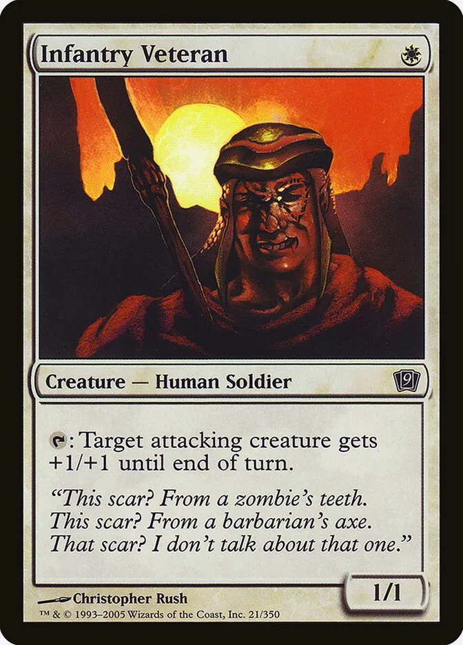 2005 Ninth Edition Infantry Veteran #21★ common card image