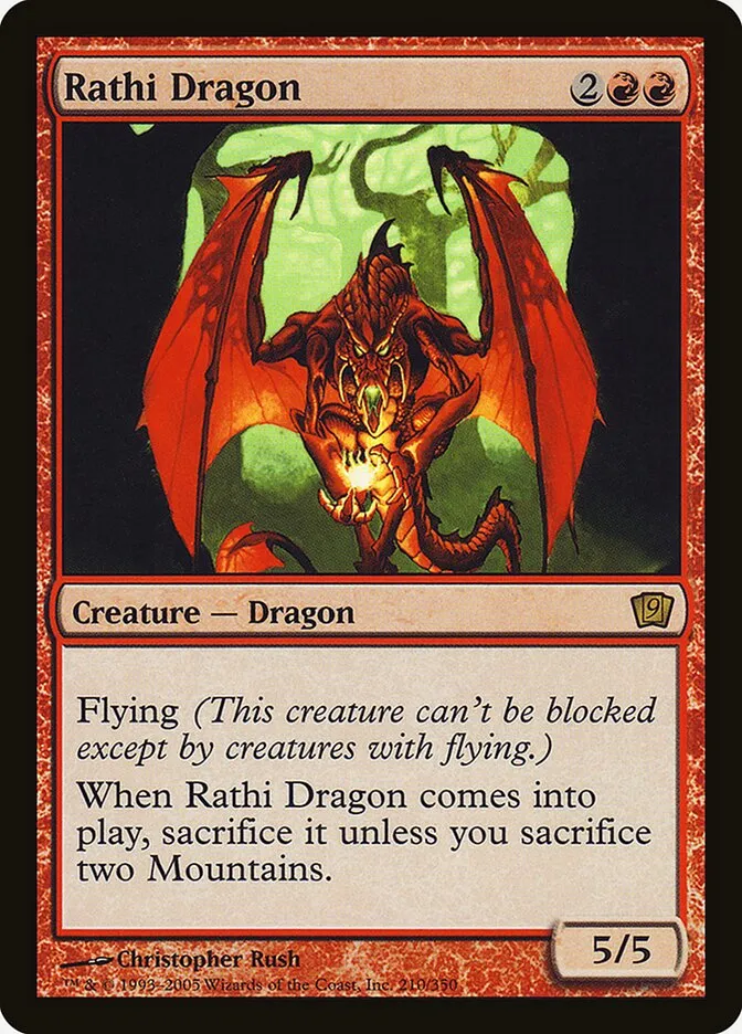 2005 Ninth Edition Rathi Dragon #210★ rare card image