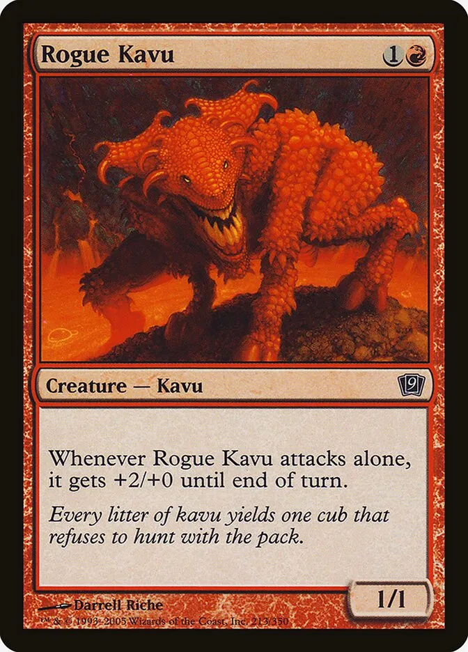 2005 Ninth Edition Rogue Kavu #213★ common card image