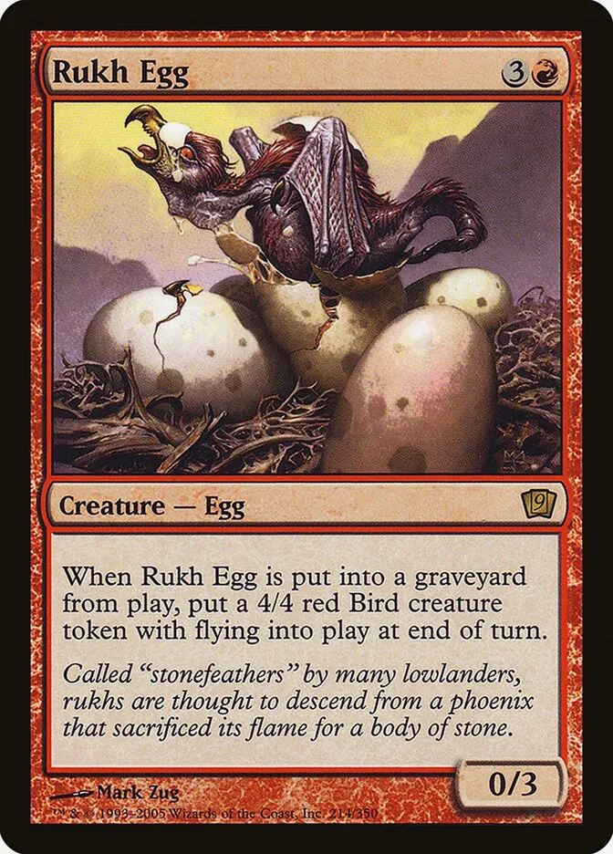 2005 Ninth Edition Rukh Egg #214★ rare card image