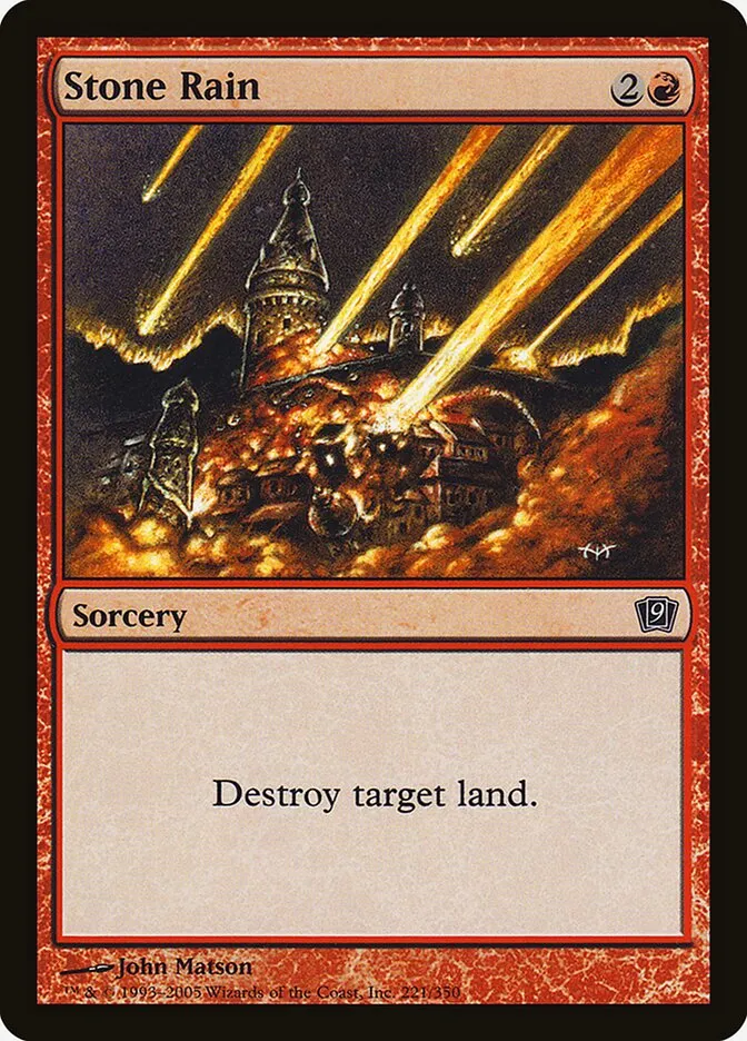 2005 Ninth Edition Stone Rain #221★ common card image