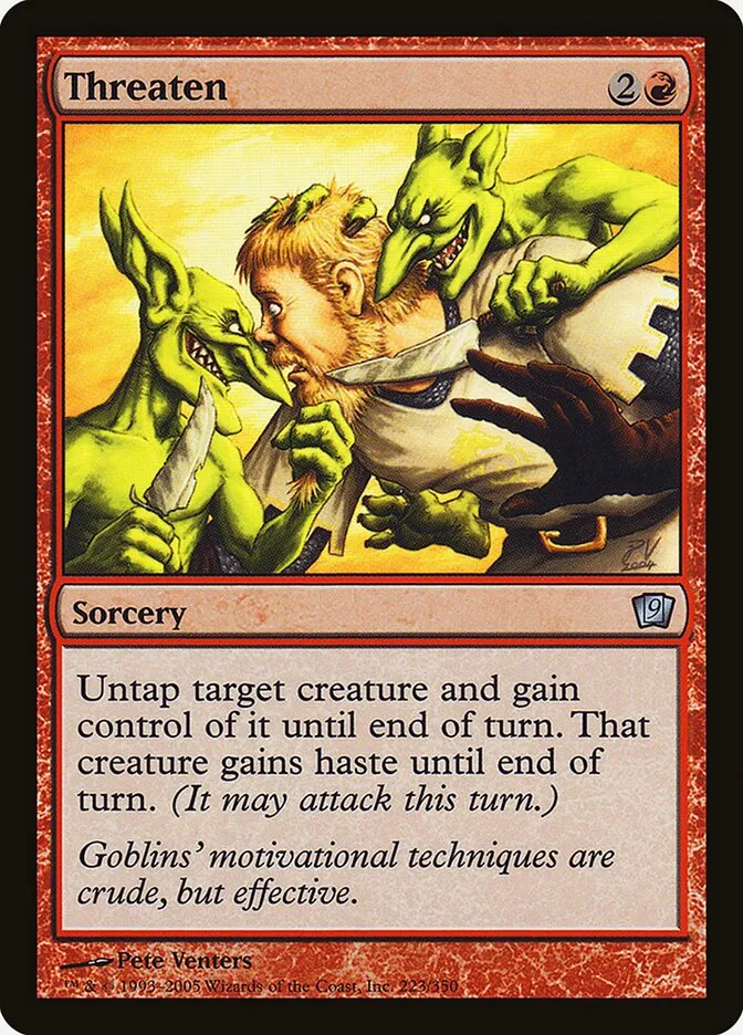 2005 Ninth Edition Threaten #223★ uncommon card image