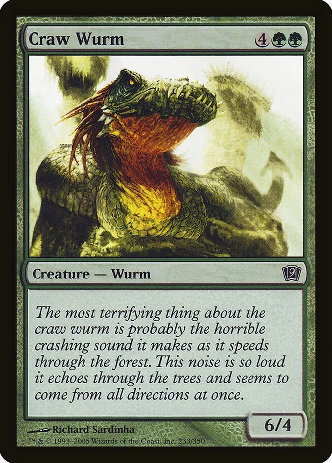 2005 Ninth Edition Craw Wurm #233★ common card image