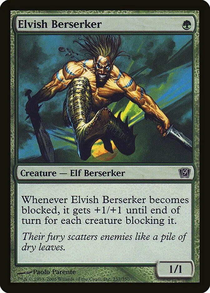 2005 Ninth Edition Elvish Berserker #237★ common card image