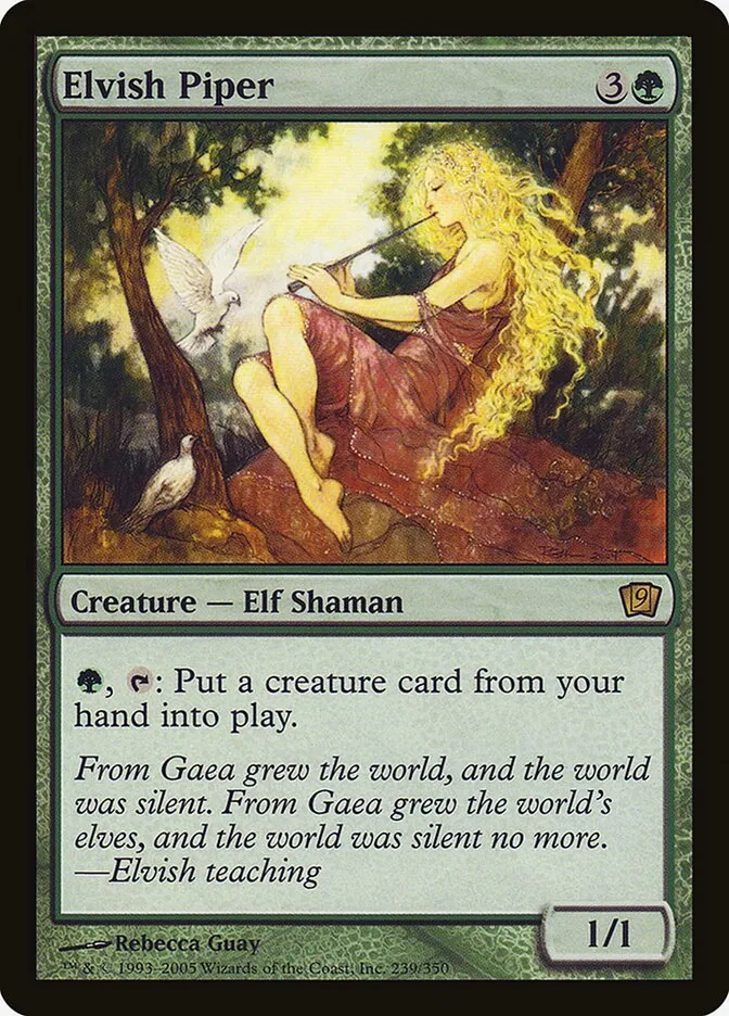 2005 Ninth Edition Elvish Piper #239★ rare card image