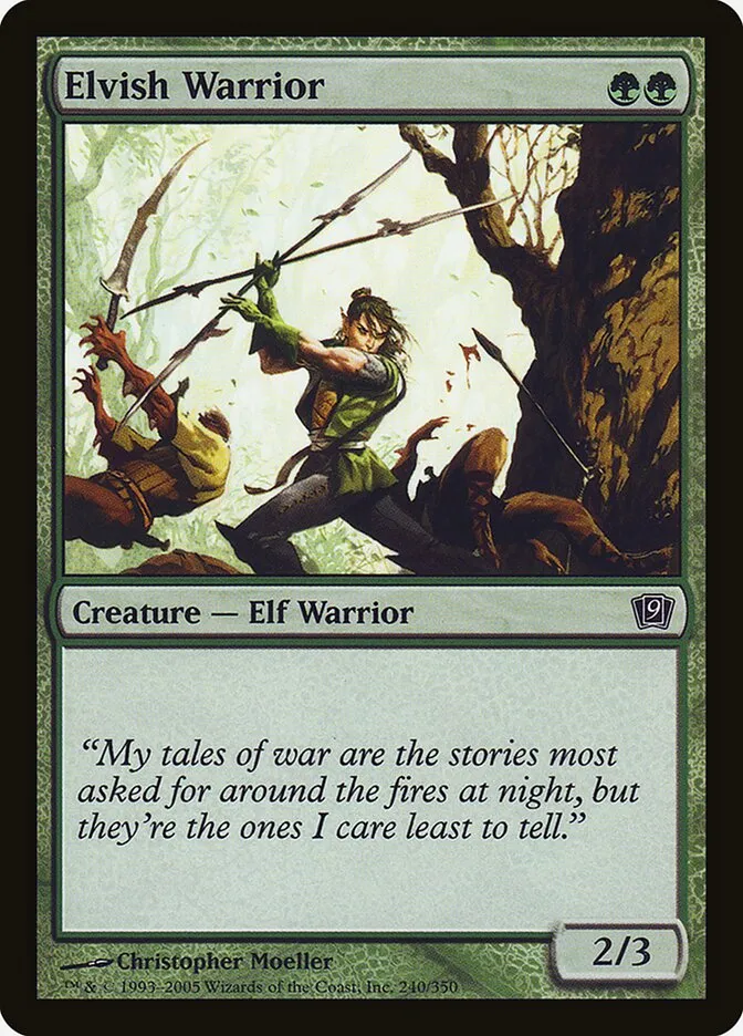 2005 Ninth Edition Elvish Warrior #240★ common card image