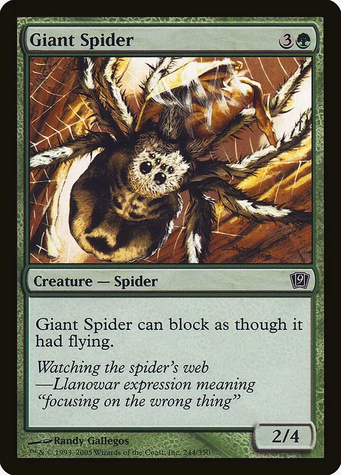 2005 Ninth Edition Giant Spider #244★ common card image