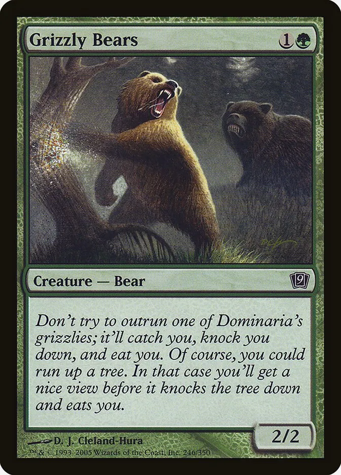 2005 Ninth Edition Grizzly Bears #246★ common card image