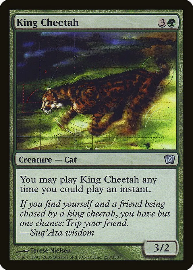 2005 Ninth Edition King Cheetah #250★ uncommon card image