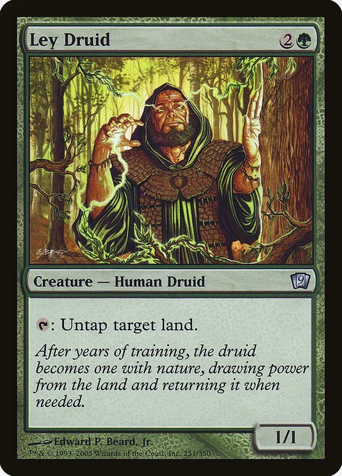 2005 Ninth Edition Ley Druid #251★ uncommon card image