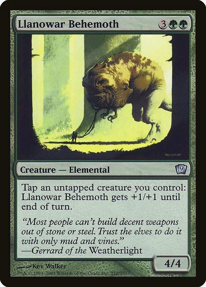 2005 Ninth Edition Llanowar Behemoth #252★ uncommon card image