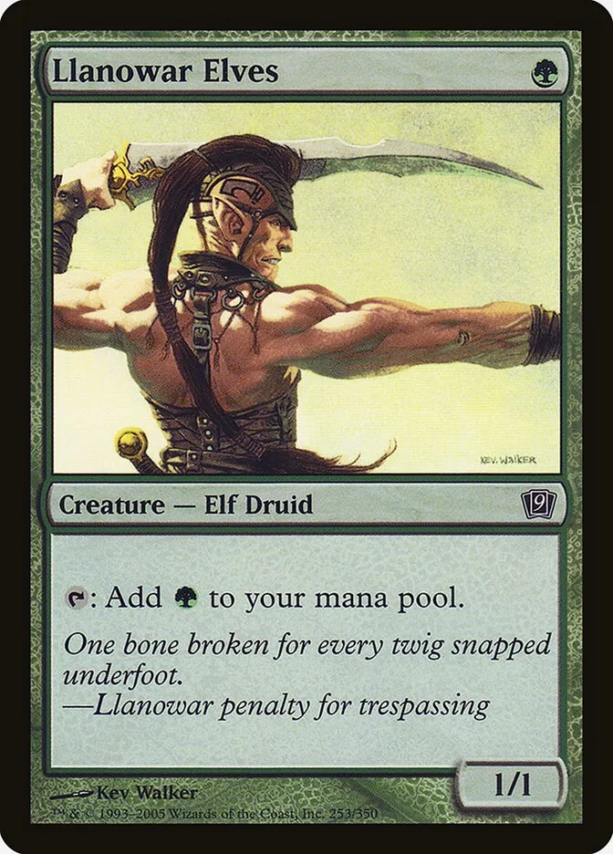 2005 Ninth Edition Llanowar Elves #253★ common card image