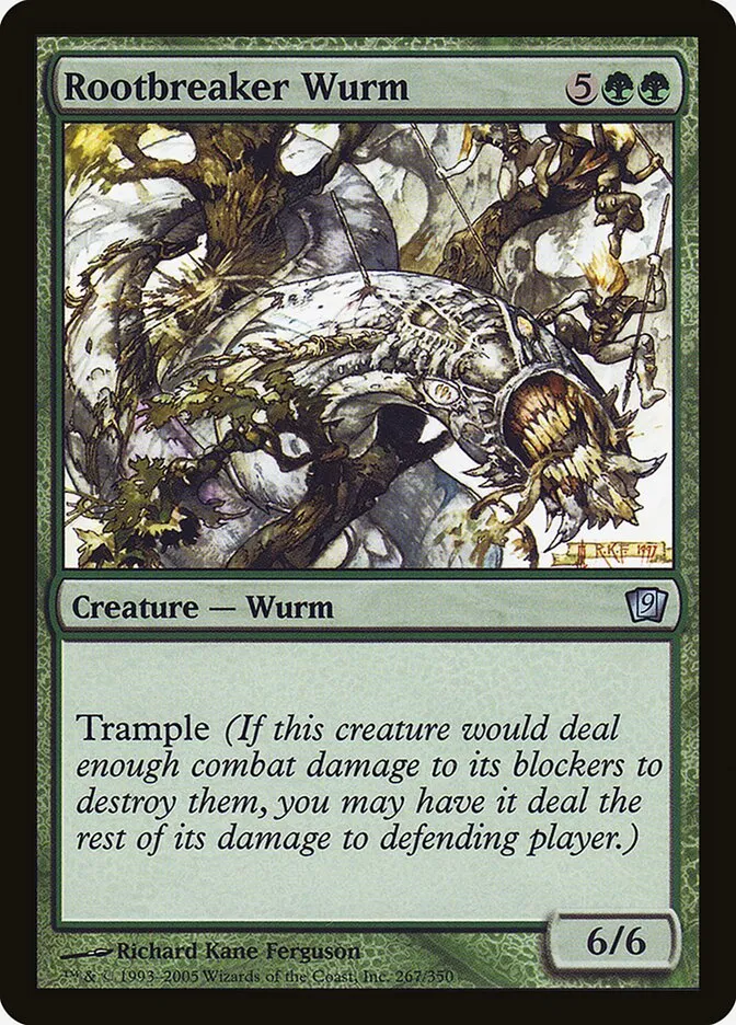2005 Ninth Edition Rootbreaker Wurm #267★ uncommon card image