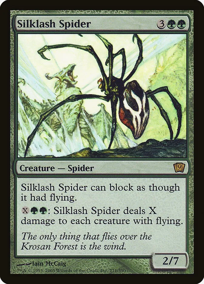 2005 Ninth Edition Silklash Spider #271★ rare card image