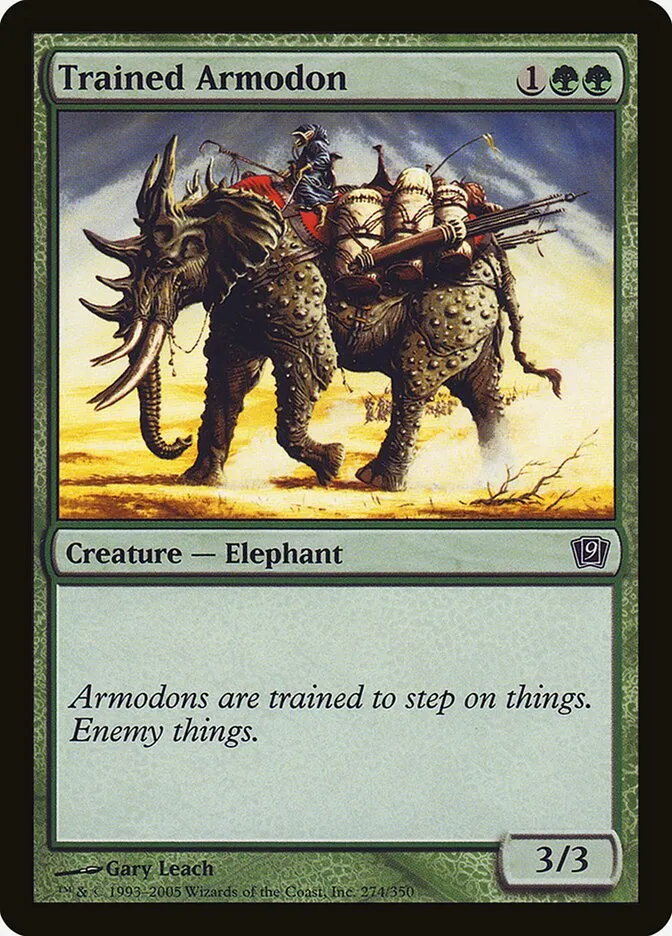 2005 Ninth Edition Trained Armodon #274★ common card image