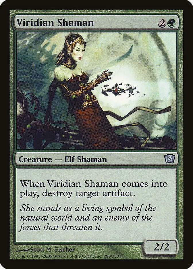 2005 Ninth Edition Viridian Shaman #280★ uncommon card image