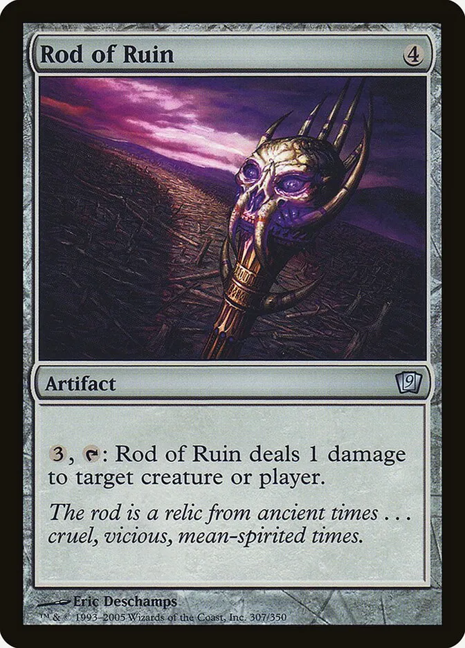 2005 Ninth Edition Rod of Ruin #307★ uncommon card image