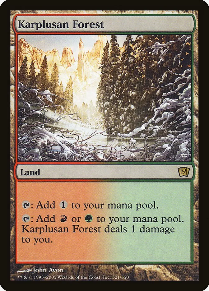 2005 Ninth Edition Karplusan Forest #321★ rare card image