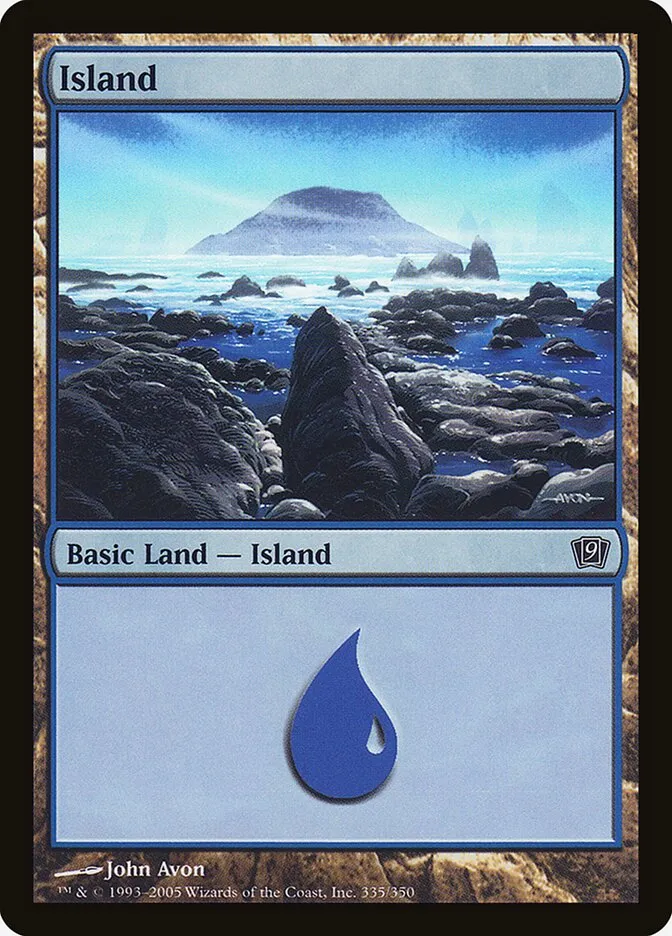 2005 Ninth Edition Island #335★ common card image