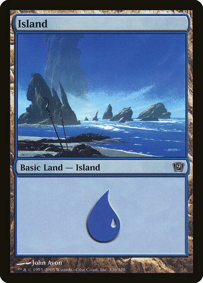 2005 Ninth Edition Island common #336 common card image