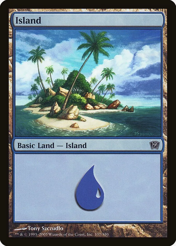 2005 Ninth Edition Island common #337 common card image
