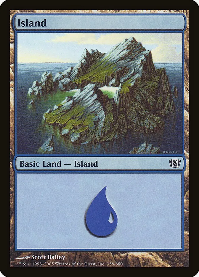 2005 Ninth Edition Island common #338 common card image