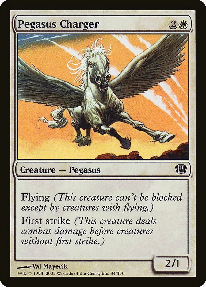 2005 Ninth Edition Pegasus Charger #34★ common card image
