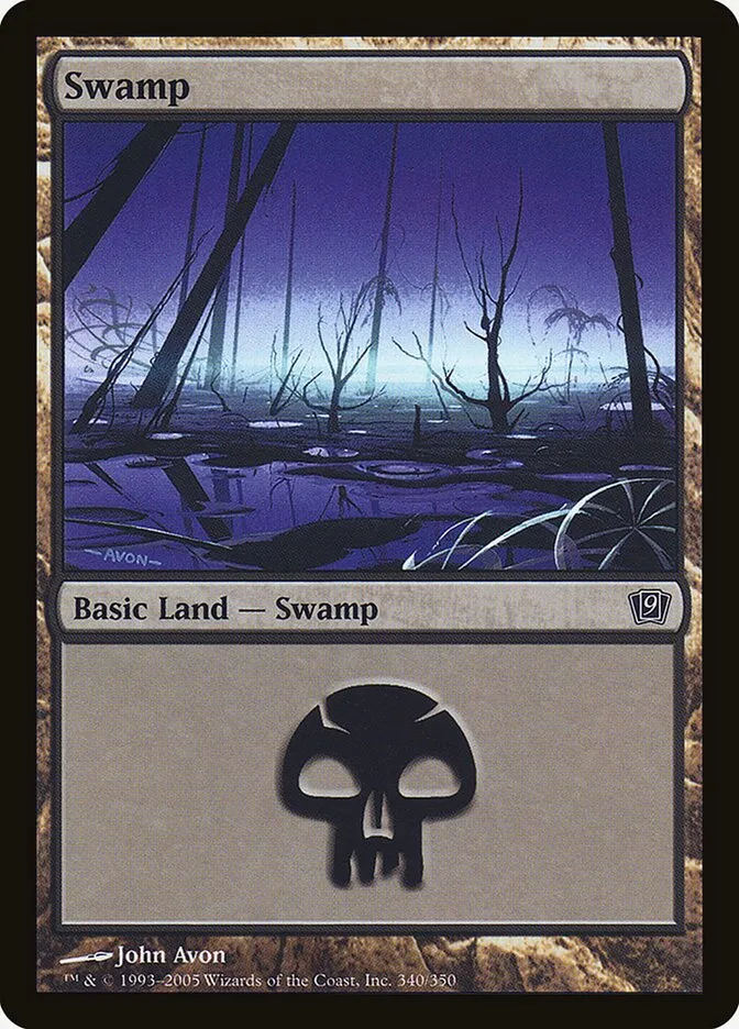 2005 Ninth Edition Swamp #340 common card image