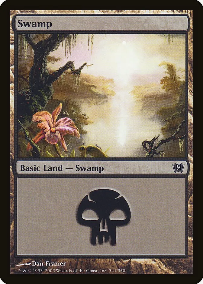 2005 Ninth Edition Swamp #341 common card image