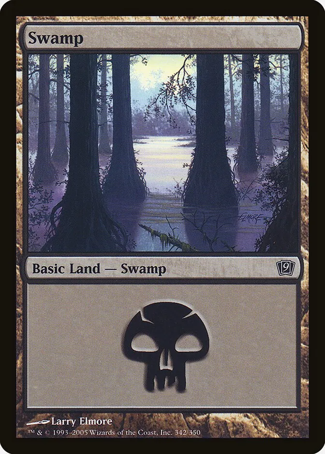 2005 Ninth Edition Swamp common #342 common card image