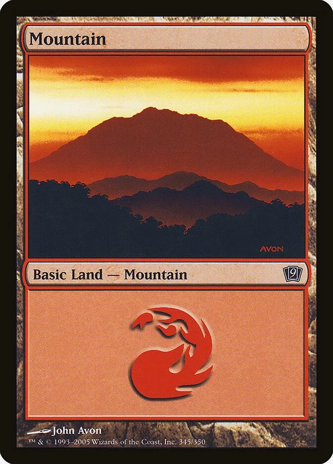 2005 Ninth Edition Mountain common #345 common card image