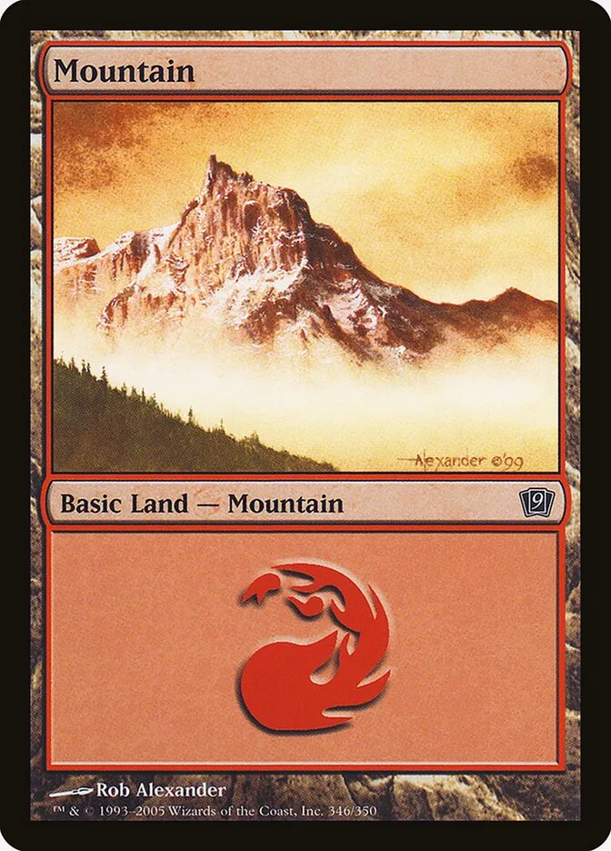 2005 Ninth Edition Mountain common #346 common card image