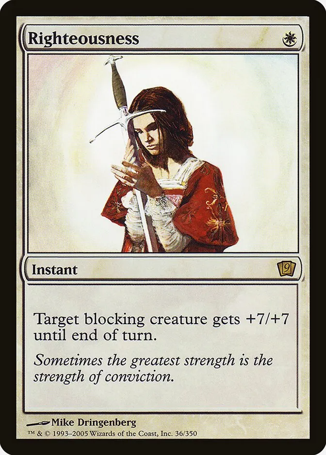 2005 Ninth Edition Righteousness #36★ rare card image