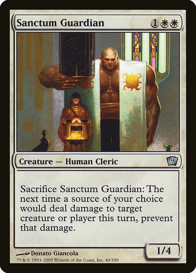 2005 Ninth Edition Sanctum Guardian #40★ uncommon card image