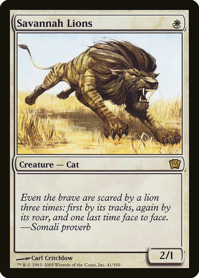 2005 Ninth Edition Savannah Lions #41★ rare card image