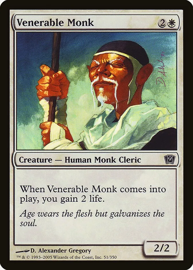 2005 Ninth Edition Venerable Monk #51★ common card image