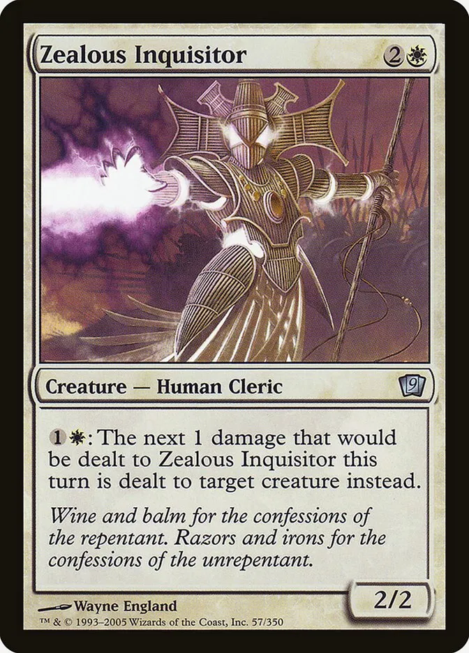 2005 Ninth Edition Zealous Inquisitor #57★ uncommon card image
