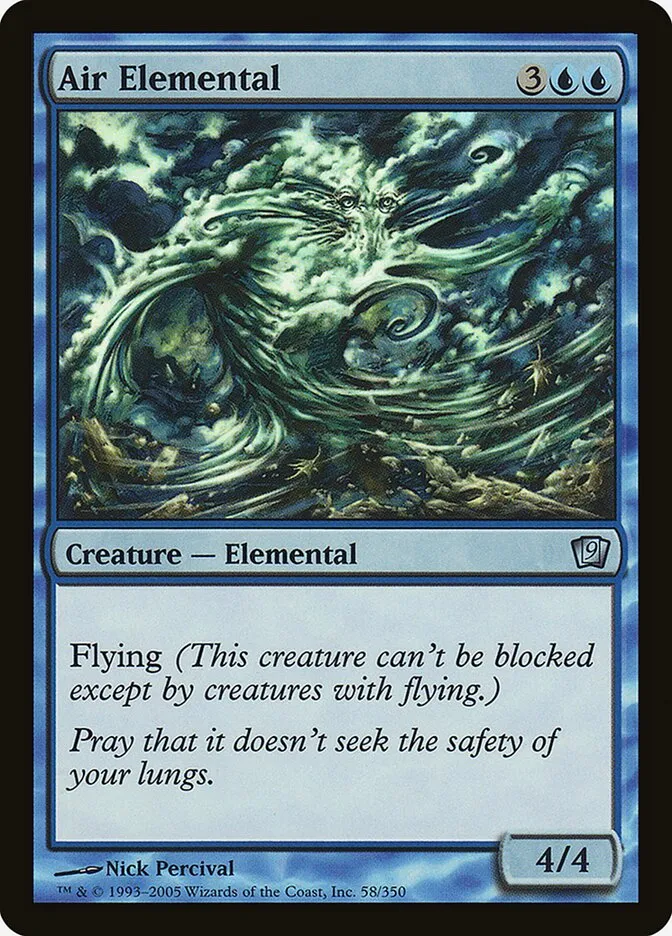 2005 Ninth Edition Air Elemental #58★ uncommon card image