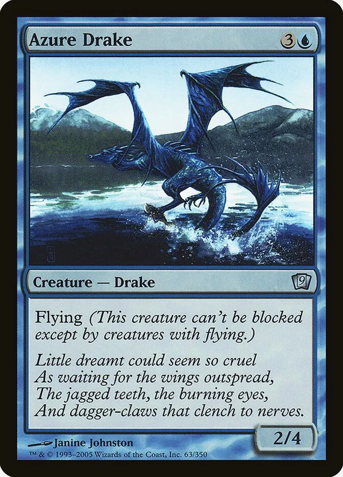 2005 Ninth Edition Azure Drake #63★ uncommon card image