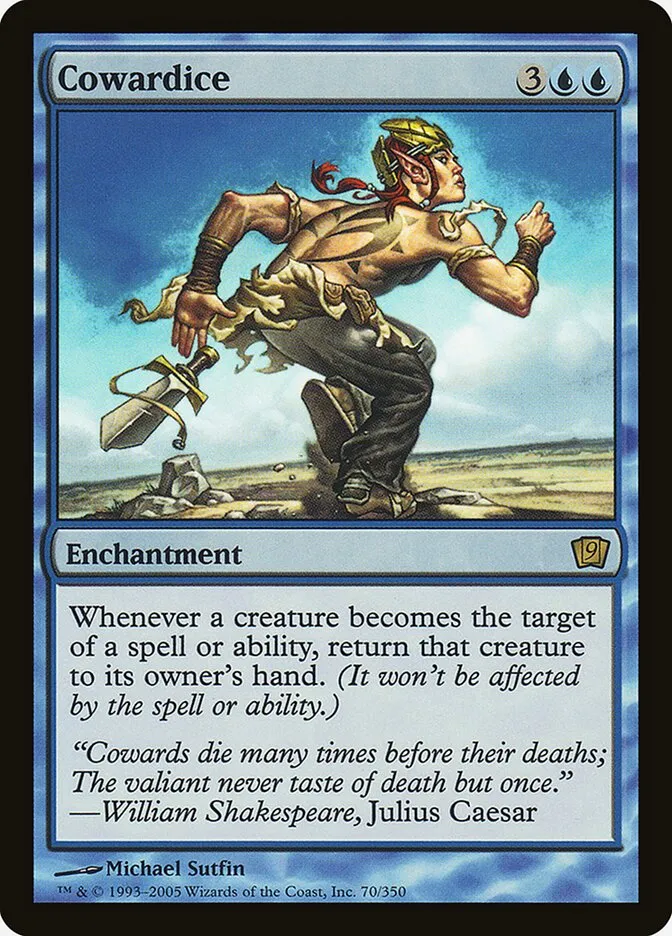 2005 Ninth Edition Cowardice #70★ rare card image
