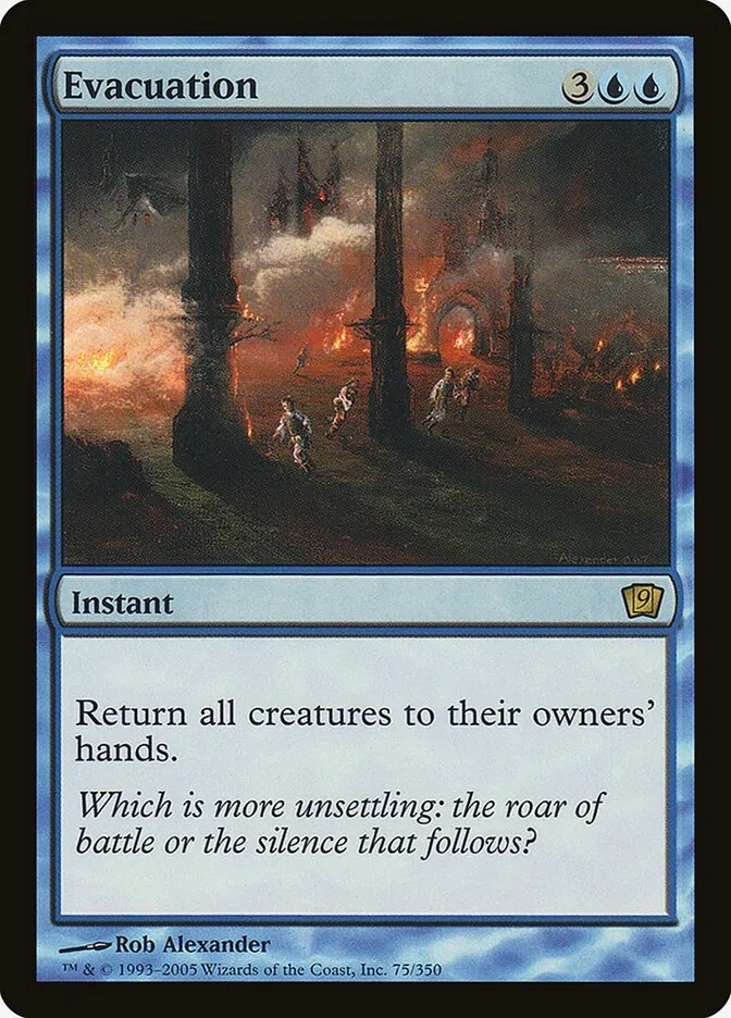 2005 Ninth Edition Evacuation #75★ rare card image