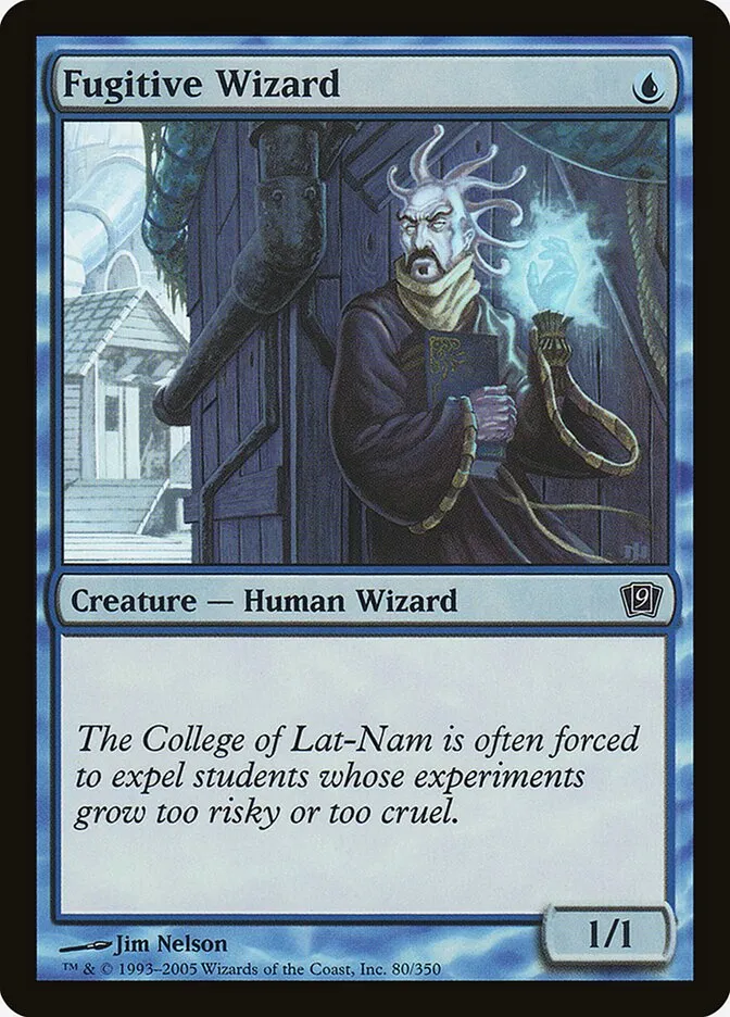 2005 Ninth Edition Fugitive Wizard #80★ common card image