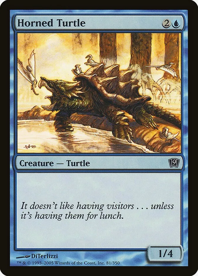 2005 Ninth Edition Horned Turtle #81★ common card image