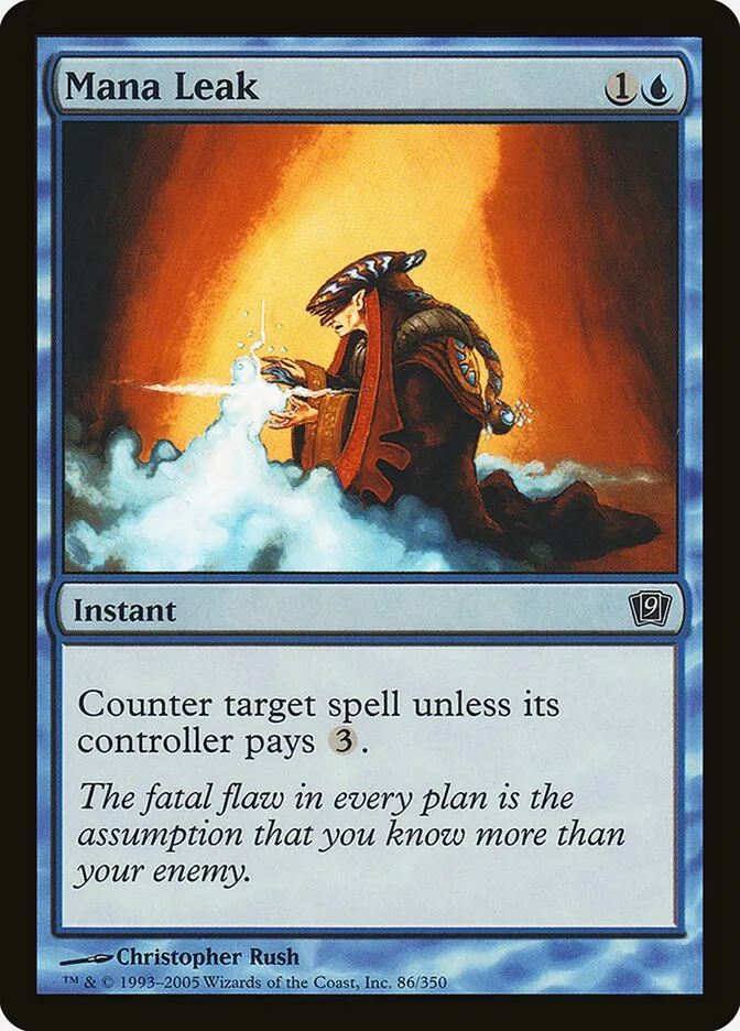 2005 Ninth Edition Mana Leak #86★ common card image