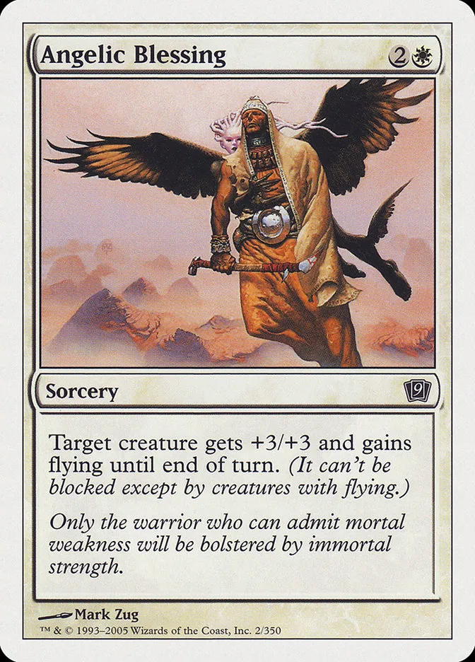 2005 Ninth Edition Angelic Blessing common #2 common card image
