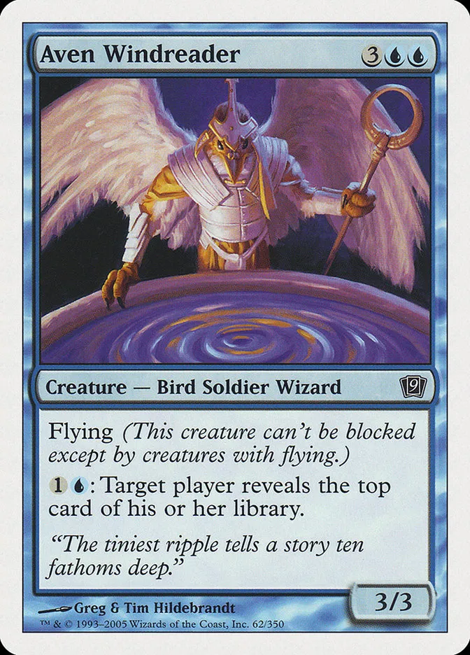 2005 Ninth Edition Aven Windreader common #62 common card image