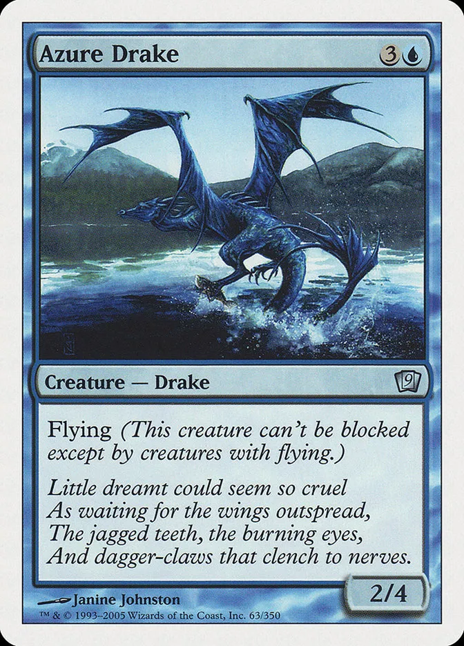 2005 Ninth Edition Azure Drake #63 uncommon card image