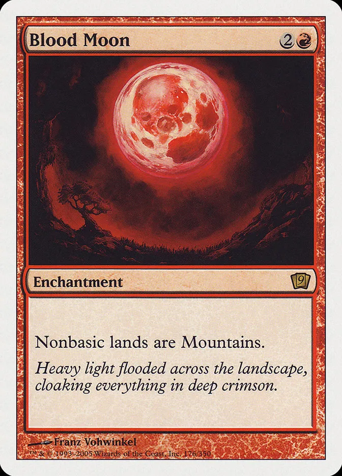 2005 Ninth Edition Blood Moon #176 rare card image