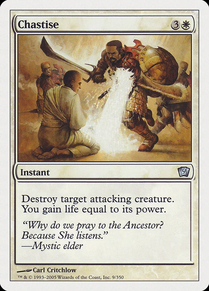 2005 Ninth Edition Chastise uncommon #9 uncommon card image
